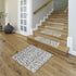 Water Oak - Low Pile Gray/White Authentic Turkish Carpet Stair Tread Rugs Premium Quality Non Slip